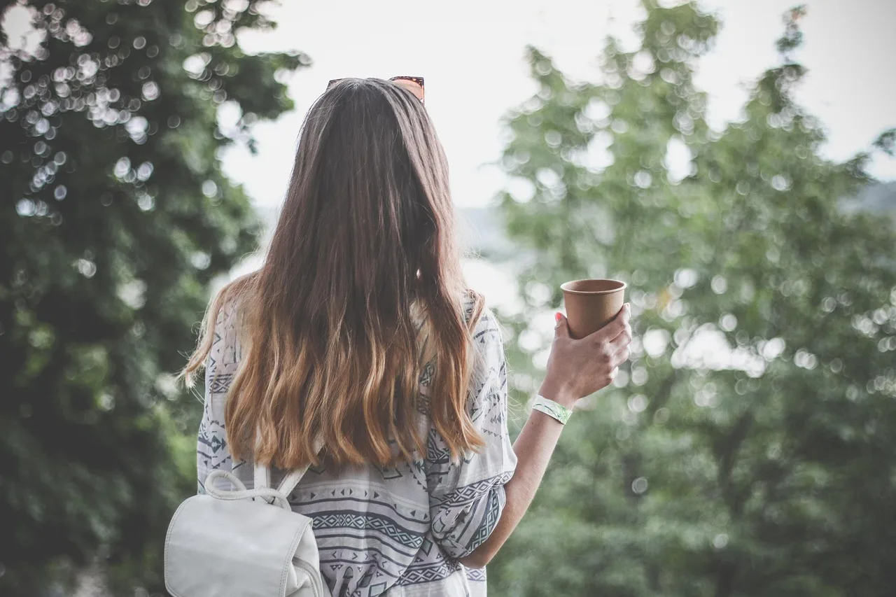 adult, back view, coffee, woman, brunette, backpack, cup, coffee cup, fashion, female, hair, long hair, outdoors, park, travel, traveller, travelling, young, coffee, coffee, coffee, coffee, hair, hair, hair, hair, hair, long hair, travel. What a Gen Z campaign costs in the US, by city and creator rate
