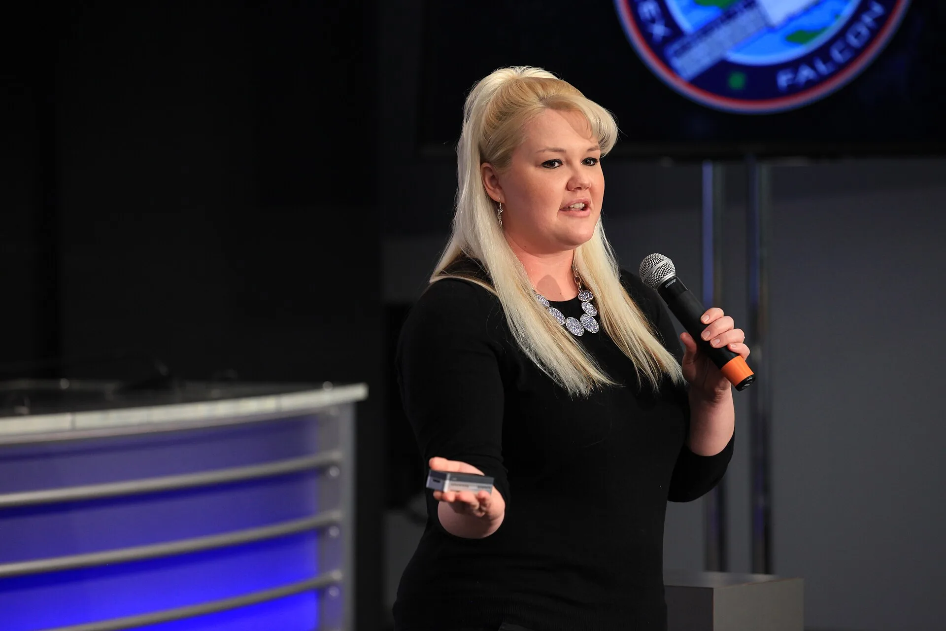 Sarah Wallace, Ph.D., a microbiologist at NASA's Johnson Space Center in Texas, speaks to social media participants in the agency's Kennedy Space Center Press Site auditorium. The briefing focused on a Biomolecule Sequencer experiment as well as other science research and technology work planned for. Gen Z influencer marketing: what a workable outreach plan actually needs